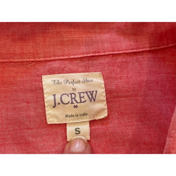 J.Crew Factory Cotton Long Sleeve Button Down The Perfect Shirt Nantucket Red S - Picture 6 of 10